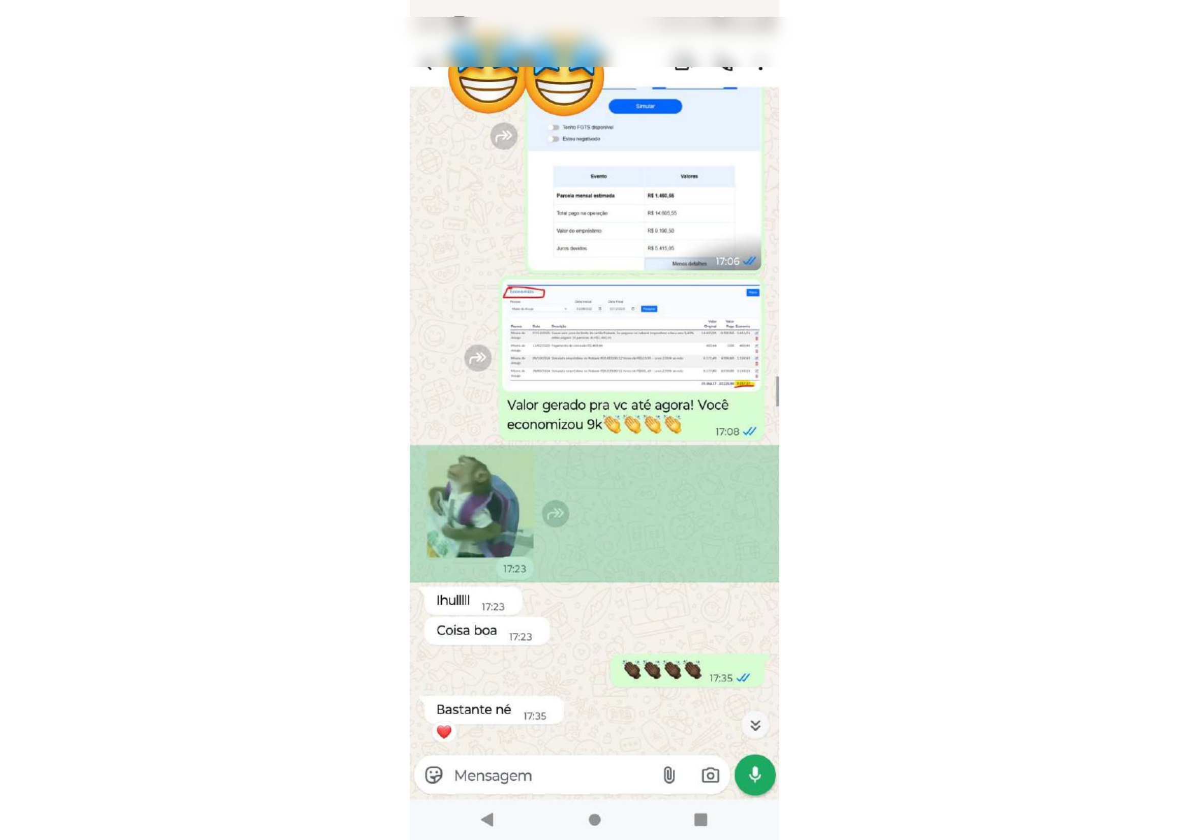 Conversa com cliente - ROI R$9.157,37